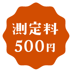 測定料500円